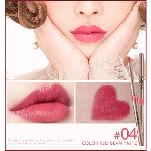 Han Qian Lip Pencils Professional Automatic Rotating Matte Lipstick Pen Waterproof Sweat-proof Non-marking Lips Makeup Cosmetics