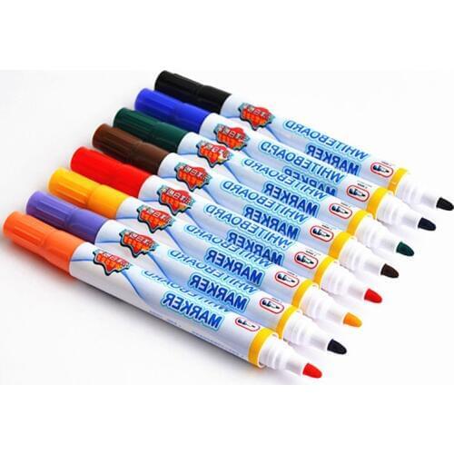 8PCS/Set Brand New 8 Color Mixed Chalk Whiteboard Pen Erasable Dry White Board Markers Office School Supplies