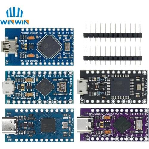Pro Micro ATMEGA32U4 5V/16MHZ module With the bootloader for arduino MINI USB/Micro USB with 2 row pin header for arduino