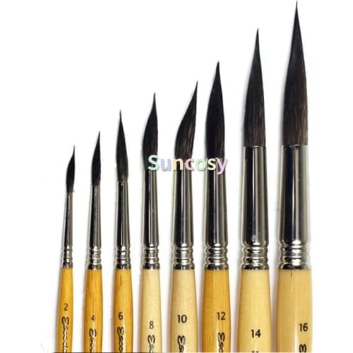 Escoda Reserva 5707 Series Artist Watercolor Round Travel Paint Brush, pure Squirrel hair,for artist paint brushes art supplies