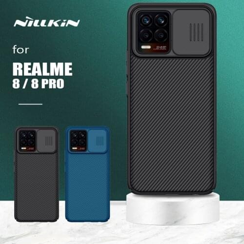 Nillkin for OPPO Realme 8 Pro Case Camshield Cover Slide Camera Protection Slim PC Phone Case for Oppo Realme 8 8 Pro Lens Case