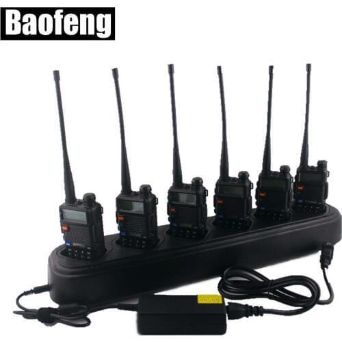 Single-Row Six-Way Universal Rapid Charger for Baofeng UV-5R UV-5RA/B/C/D/E PLUS