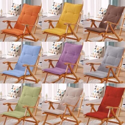 Solid Recliner Cushion Garden Chair Lounger Bench Soft Back Cushion Long Foldable Cushions Back Pad Mat 120cmx50cm