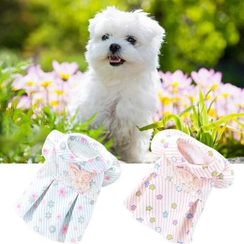 Pet Dress Stripes Print Attractive Acrylic Fiber Pet Dog Princess Dress for Summer mascotas