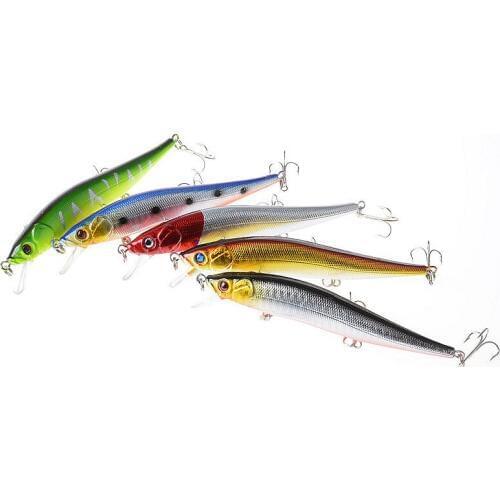 5Pcs/Lot 5cm/13.1g Lifelike Minnow Lure Artificial Hard Isca Wobblers Accessories Tackle For Ocean Beach Fishing