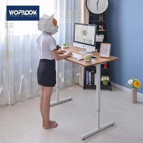 Adjustable Manual Lifting Ergonomics Simple Office Computer Table Bed Portable Laptop Can be Lifted Standing Desk 120*60 CM