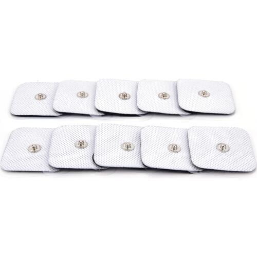 Self Adhesive replacement Electrode pad 10pcs square 4*4cm TENS non-woven for muscle stimulator Tens machine pads Braces Support