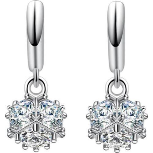 Cubic Zirconia Pendant Earrings Fashion Drop Earrings Wedding Party Jewelry Accessories For Women Girls oorbellen bijoux