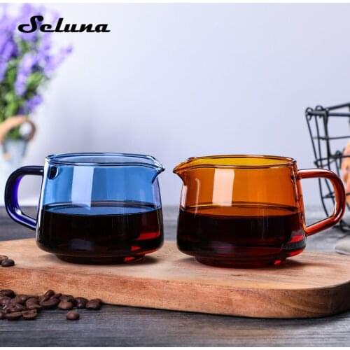 Pour Over Glass Range Coffee Server Cafe Hand Drip Coffee Cup Pot Kettle Brewer Japanese Style Coffee Dripper Mugs Jug Pitcher