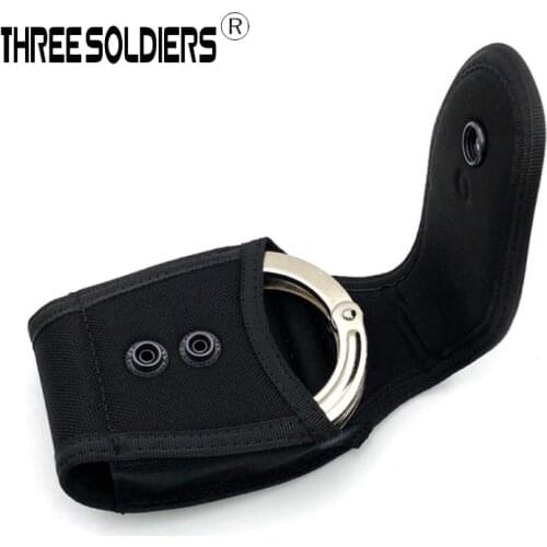 Tactical Handcuff waist Pouch Key Holder Police bag Black Nylon Standard cuff Case Belt Loop Pouch