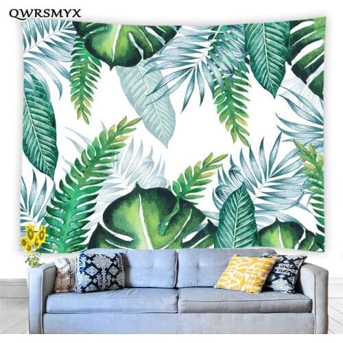 Tropical Plant Monstera Leaves Tapestry Wall Hanging Living Room Bedroom Dorm Decor Wall Tapestries Home Aesthetic Art Adornment