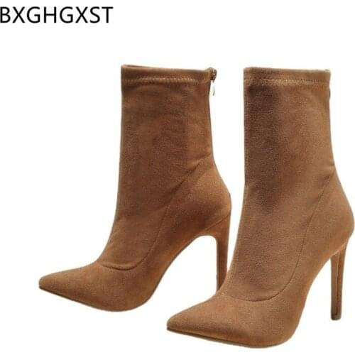 Suede Boots Pumps Women Shoes Winter Boots Women Boots Women Heel Female Shoes Black High Heels Luxury Designer Shoes Zapatos