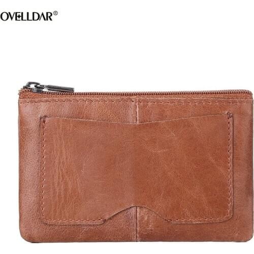 Women Genuine Leather Coin Purse Famale Wallet Retro Style Coin Purse Top Layer Leather Exquisite Wallet Key Case