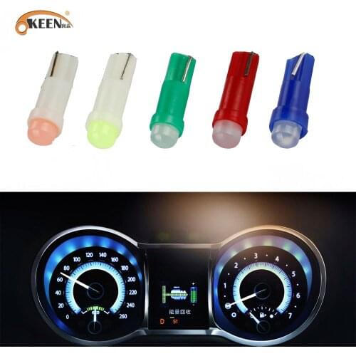 10pcs T5 LED Car Auto LED 1 led smd Side Wedge LED Light Bulb Lamp dash board Instrument White Pink Ice Blue Red Yellow Green