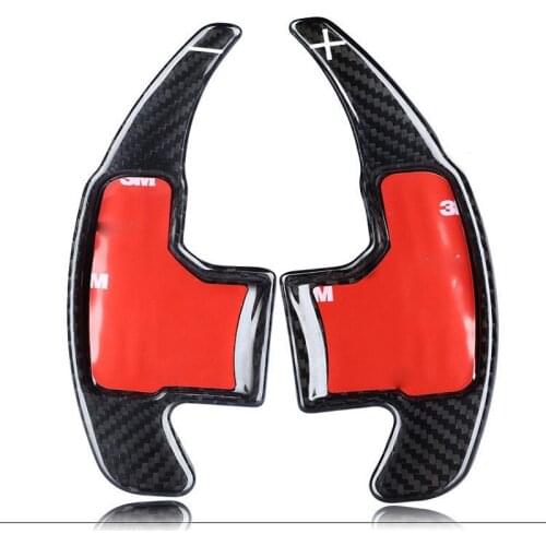 2pcs Carbon Fiber Steering Wheel Shift Paddle Shifter Extension For for Ford Mustang EcoBoost GT GT500 Shelby GT 350 Styling