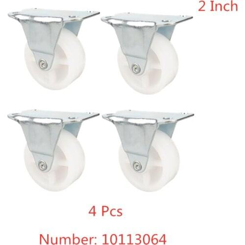 4 Pcs/Lot 2-inch Nylon Directional Wheel Freezer Toolbox Trolley Mute Plastic Caster Small Factory Direct