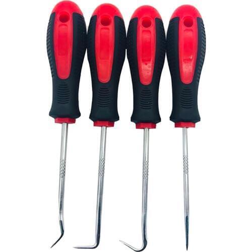 4pcs Extra Long Hook And Pick Car Automotive Set Seal Remover Craft Hobby Tool Straight/Offset/90 Degree/O-Ring Hook Pick