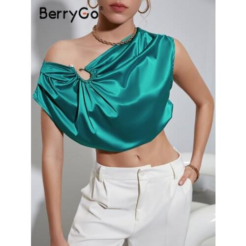 Женские укороченные футболки BerryGo China At AliExpress