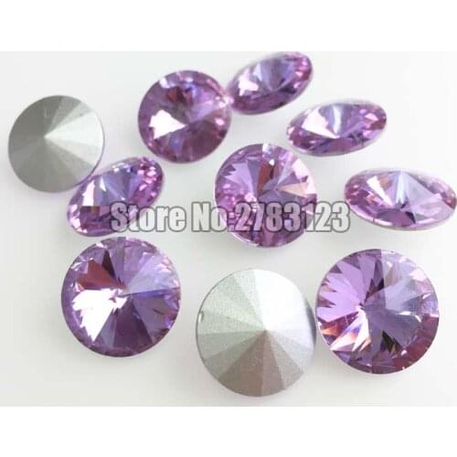 Free shipping! Round shape point back Glass crystal violet loose rhinestones,DIY Phone/nail art/Clothing accessories SWYP019