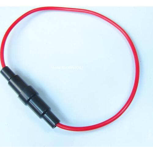 5pcs 5*20mm Glass fuse holder Screw Type 5X20mm with 22 AWG Wire Cable 250V Glass fuse tube fuse casing