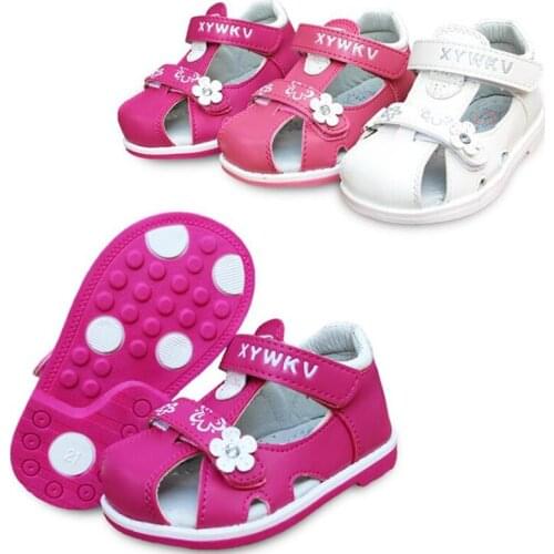 Baby function shoes health shoes hard bottom back state hard girls sandals size 19 to 24 wallvell