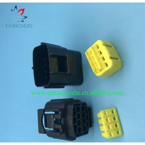 Honghuo 50 pcs 8 Pin/ Way black Waterproof Wire Connector Plug Car Auto Sealed Electrical Set Car Truck connectors