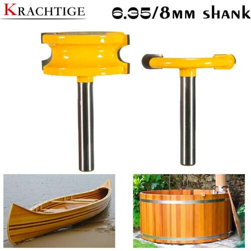 Krachtige 2 pcs/set Canoe Flute and Bead Router Bit set Woodworking Cutting Tools-1/4" 8MM Shank