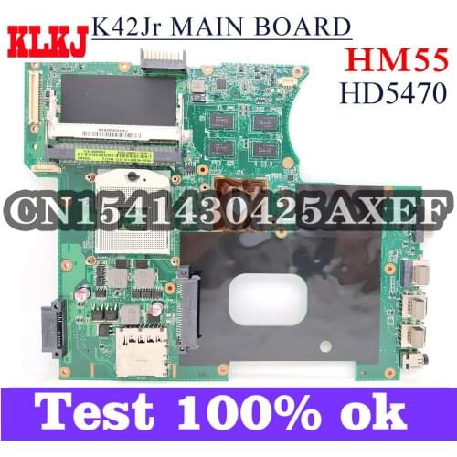 KLKJ K42JR Laptop Motherboard For ASUS K42Jr K42JZ K42JB K42JY K42J Original Mainboard HM55 HD5470
