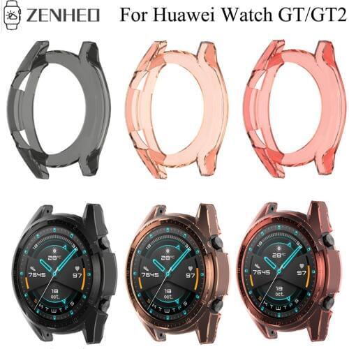 Soft Ultra-Slim Clear TPU Protector Case Cover For Huawei Watch GT/GT2 42mm 46mm Smart Watch Protective Accessories