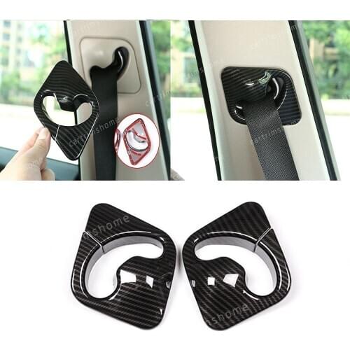 Carbon fiber Seat Safety Belt Cover Trim For BMW X5 F15 2014-2018 X6 F16 2015-18