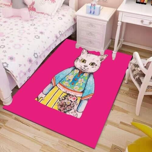 Cartoon Cat Anti-Skid Floor play Mats 3D Carpet Non-slip Rug Dining Living Room Soft Kids Bedroom Mat Carpet 02