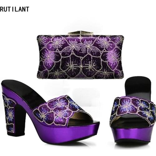 New African Latest Matching Shoes and Bags Italian In Women Italian Shoes and Bags for Women Italian Shoes with Matching Bags