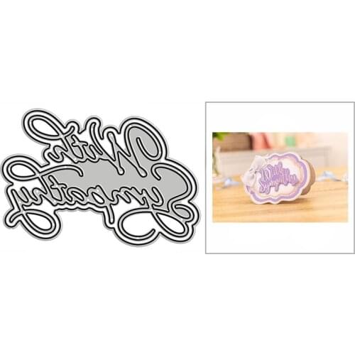 New With Sympathy Lacy Word Craft Embossing Mold 2021 Metal Cutting Dies for DIY Decor Scrapbooking Album Card Making No Stamps