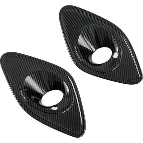 Pair Rear Tail Fog Light Lamp Cover Trim For Mercedes Benz GLA 250 2020 2021 Accessories ABS Carbon Fiber Decor Frame