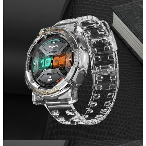 Clear Smart Watch Strap For Huawei Watch gt 2/GT2e Accessories Transparent Strap glory magic2 W ristband Protective Shell Case