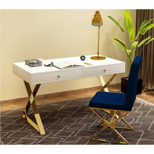 Nordic light luxury desk and chair combination writing desk simple desk designer study office desk and chair