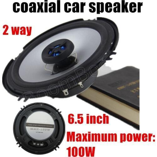A pair blue 6.5 inch Car stereo audio speaker 2 way Coaxial Car Speakers 2x100 Watts car speakers sound system Free Shipping