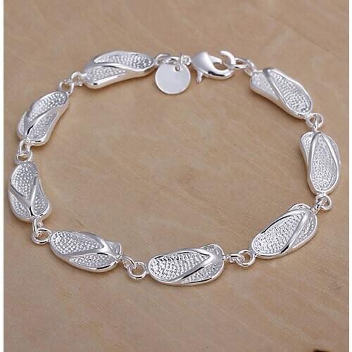 SLH155 Wholesale Silver Color Bracelet, Factory Price Fashion Jewelry Shoes Pendant Bracelet /axsajoza