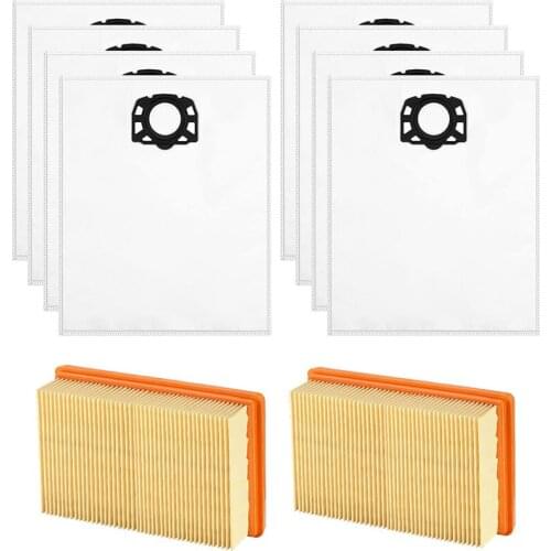 WD4 Replacement Bag Compatible for Karcher MV4 MV5 MV6 WD4 WD5 WD6 Wet and Dry Vacuum Cleaner 10PCS
