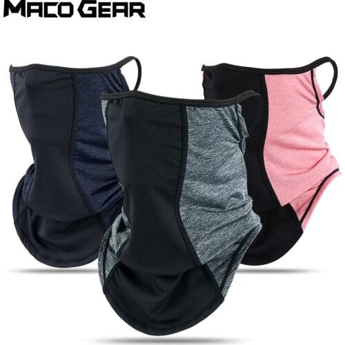 Men Women Summer Breathable Triangle Bandana Hiking Hunting Cycling Running Neck Warmer Scarf Skiing Riding Hang-ear Face Mask