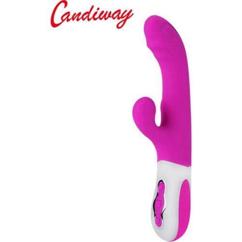 Triple Vibrator rabbit dildo silicone Anal Plug Vibrator Sex Toy Clit GSpot stimulate Masturbation brush massager wand For Women