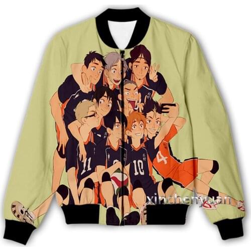 Xinchenyuan New Men/Women 3D Printed Anime Haikyuu!! Casual Jacket Fashion Streetwear Sporting Jacket & Coat Q37