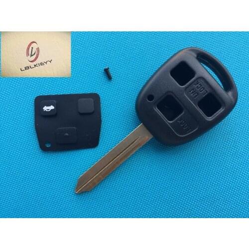 1pcs New Replacement Case For Toyota Yaris Carina Avensis 3 Button remote Key shell + Button Pad uncut toy47 key blade