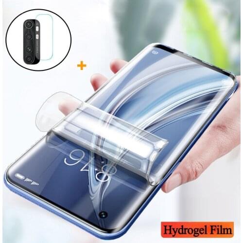 2-in-1 For Xiaomi Redmi Note 9T Case For Redmi Note 9T Screen Protector Hydrogel Film For Mi 10T Lite Redmi Note 9T Lens Case
