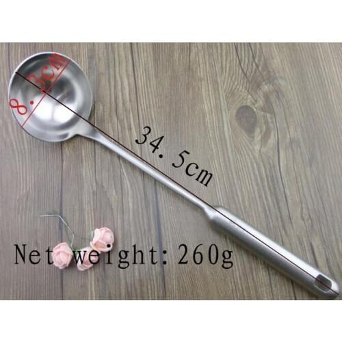 2 Styles NSF 18-10 Stainless Steel Soup Spoon Ladle - Cook, Stir, Dip and Serve Soups, Stews, Sauces with Heavy Duty Commercial