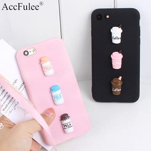 3D Cute Coffee Cup Case For Doogee N20 Pro N10 Y9 Plus Y8 Y7 X50 X6 X60L X7 Pro X70 S9 Mix BL5000 Milk Candy TPU Case