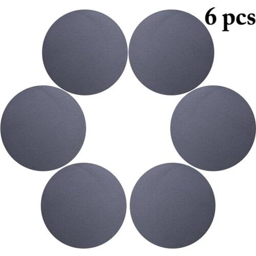 6Pcs/Set Faux Leather Placemat Heat Resistant Round Tableware Pad Non-Slip Mat Waterproof Coaster Set Kitchen Dining Accessories