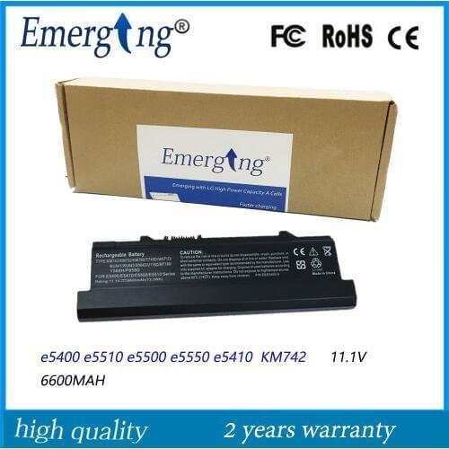 9cells 11.1V New Laptop Battery for Dell Latitude E5400 E5410 E5500 E5510 KM742 KM769 RM656 T749D