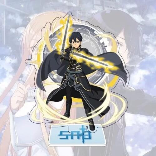 Anime Sword Art Online SAO Kirito Kazuto Asuna Acrylic Stand Figure Desktop Decoration Collection Model Toy Cosplay Doll