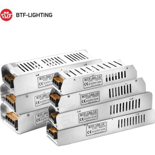 DC12V LED Power Supply 5A 10A 12.5A 15A 16.5A 20A 30A Switch Transformer WS2811 WS2815 LED Strip Light Adapter 5050 3528 Lights